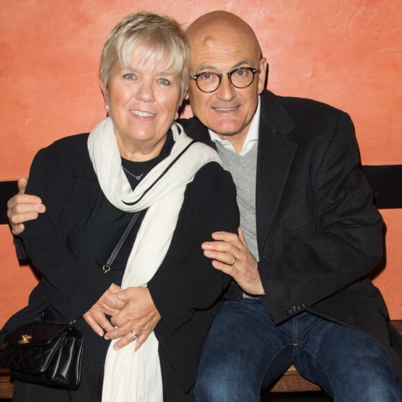 Mimie Mathy et son mari Benoist Gérard lors de la représentation du spectacle "Alex Lutz" à l'Olympia à Paris, le 8 février 2018. © Guirec Coadic/Bestimage