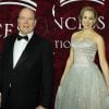 Le prince Albert II de Monaco et sa fille Jazmon Grace Grimaldi au photocall de la soirée Princess Grace Awards 2019 à l'hôtel Plaza de New York le 25 novembre 2019.
