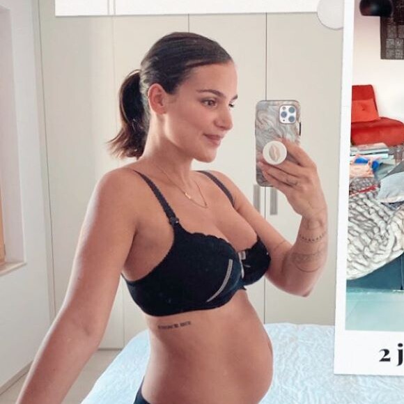 Jade Leboeuf en Story Instagram après son accouchement le 21 août 2020.