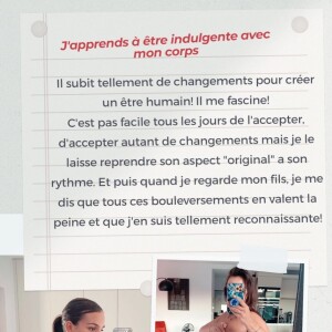 Jade Leboeuf en Story Instagram après son accouchement le 21 août 2020.