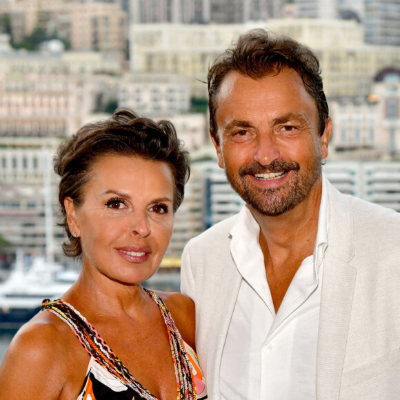 Exclusif - Henri Leconte, parrain de l'association, et sa compagne Maria Dowlatshahi durant le diner Enfant Star et Match à Monaco le 22 août 2020, organisé au Clos Bouliste du Rocher © Bruno Bebert / Bestimage 