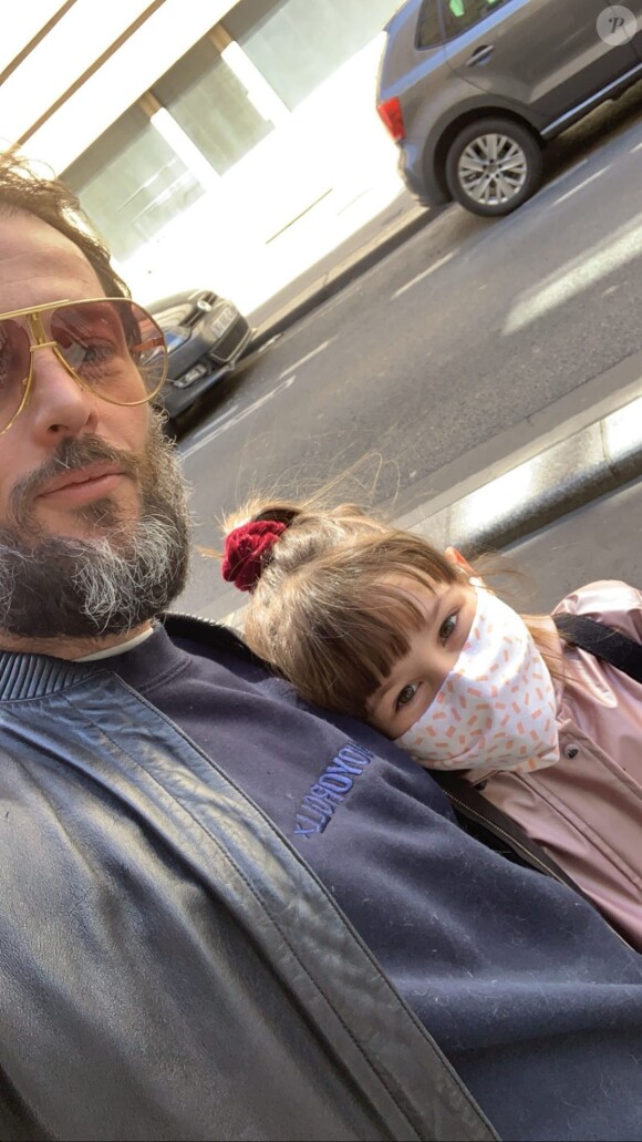 Nicolas Duvauchelle et sa fille sur Instragram, le 14 mai 2020.