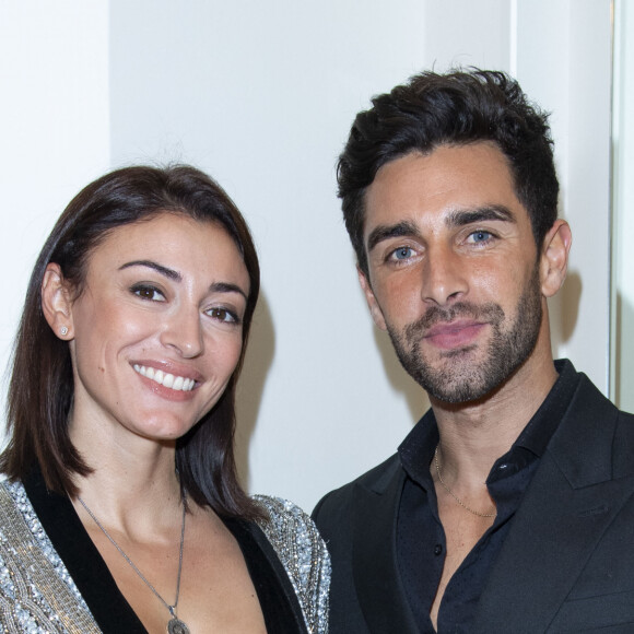 Exclusif - Rachel Legrain-Trapani (Miss France 2007) et son compagnon Valentin Leonard lors de la soirée "La Canadienne X Nobis" pour le lancement de la nouvelle collection Nobis dans leur nouvelle boutique au 39 rue du Four à Paris , le 13 novembre 2019. © Pierre Perusseau / Bestimage