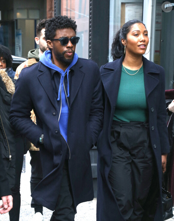 Chadwick Boseman et Taylor Simone Ledward à New York en novembre 2019.