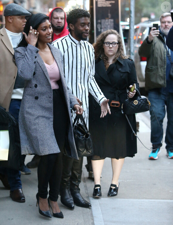 Chadwick Boseman et Taylor Simone Ledward à New York en novembre 2019.