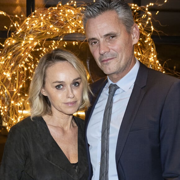 Exclusif - Cécile de Ménibus et son compagnon Thierry Tourault - People au dîner "Shortcut Secret Christmas Dinner" à la brasserie Lutetia à Paris. © Olivier Borde/Bestimage