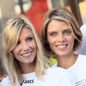 Laury Thilleman, Alexandra Rosenfeld et Sylvie Tellier - People à la course des kilomètres du coeur sur les Champs Elysées dans le cadre du Marathon de Paris