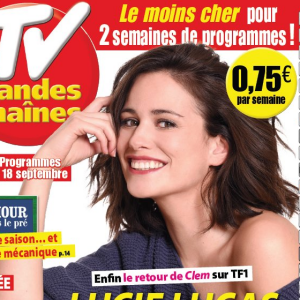 Lucie Lucas en couverture du magazine "TV Grandes Chaînes" paru mercredi 2 septembre 2020