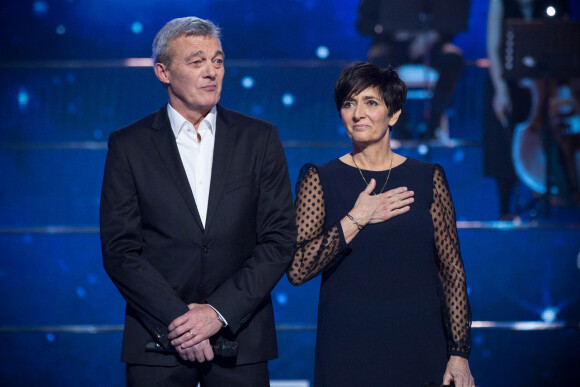 Exclusif - Laurence et Pierre Lemarchal (Parents de Grégory Lemarchal) - Emission hommage à "Grégory Lemarchal, 10 ans après l'histoire continue" au Zénith de Paris et retransmis en direct sur TF1 le 7 janvier 2017. © Cyril Moreau/Bestimage