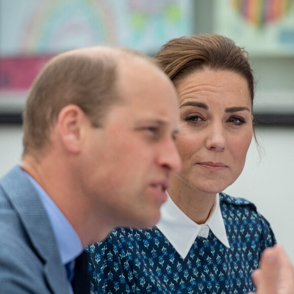 Catherine Kate Middleton, duchesse de Cambridge, le prince William, duc de Cambridge lors d'une visite à l'hôpital Queen Elizabeth Hospital à King's Lynn le 5 juillet 2020.