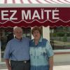 Le restaurant de Maïté "Chez Maïté" à Rion des Landes en liquidation judiciaire vient de fermer fin avril 2015. Sur les photos en compagnie de son mari et aussi avec ses petits-enfants en mai 2003.  