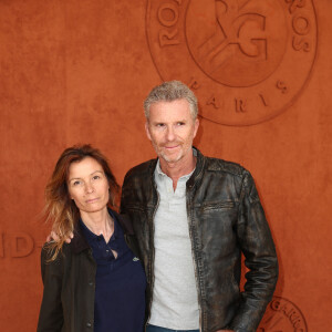 Denis Brogniart et sa femme Hortense Brogniart - Célébrités dans le village des internationaux de France de tennis de Roland Garros à Paris, France, le 6 juin 2019. © Jacovides-Moreau/Bestimage 