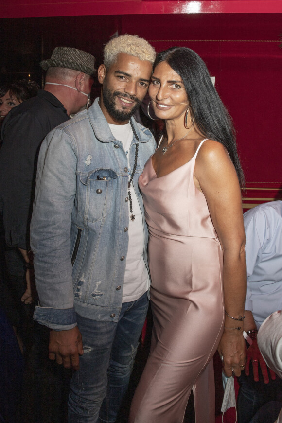 Brahim Zaibat et Sylvie Ortega assistent à la soirée de lancement du "Le Petit Echo de l'Art et de la Mode", en soutien à l'association TED (maladies de la Thyroïde) au Roxie à Paris. Le 16 septembre 2020 © Jack Tribeca / Bestimage