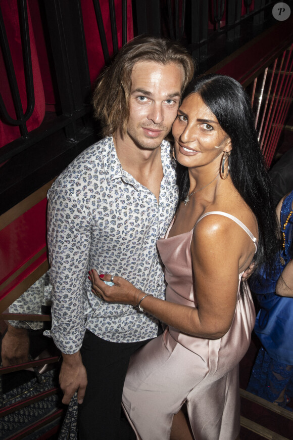 Thibault Perez et sa compagne Sylvie Ortega assistent à la soirée de lancement du "Le Petit Echo de l'Art et de la Mode", en soutien à l'association TED (maladies de la Thyroïde) au Roxie à Paris. Le 16 septembre 2020 © Jack Tribeca / Bestimage