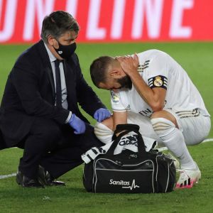 Karim Benzema lors du match Real Madrid - Deportivo Alaves à Madrid.