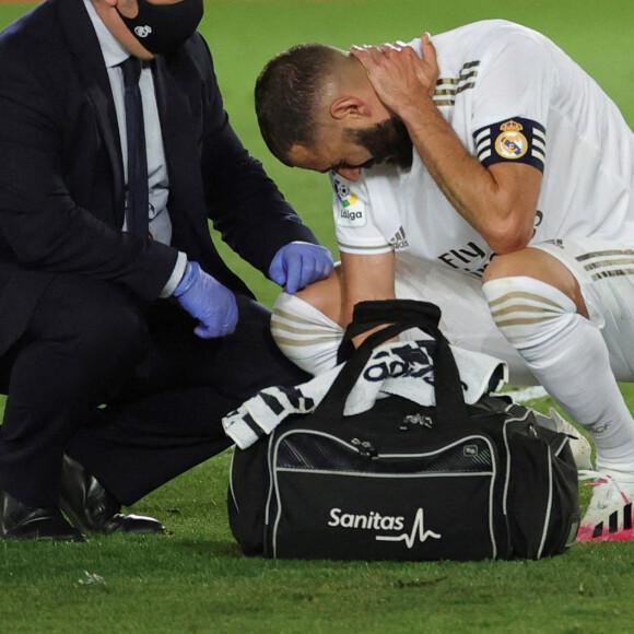 Karim Benzema lors du match Real Madrid - Deportivo Alaves à Madrid.