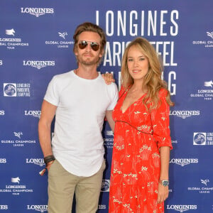 Exclusif - Philippe Lacheau et sa compagne Elodie Fontan (Marraine du LGCT - LPEJ 2019) - Photocall - Longines Paris Eiffel Jumping au Champ de Mars à Paris, le 7 juillet 2019. © Veeren Ramsamy/Bestimage 