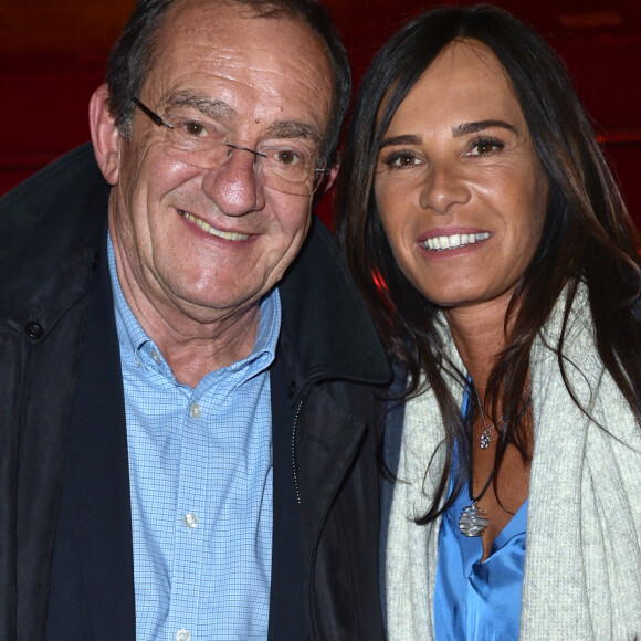 Exclusif - Jean-Pierre Pernaut et sa femme Nathalie Marquay - Les célébrités assistent au One Woman Show de l'humoriste E.Poux "Le syndrome du Playmobil" au Casino de Paris, France, le 15 avril 2019. © Giancarlo Gorassini/Bestimage