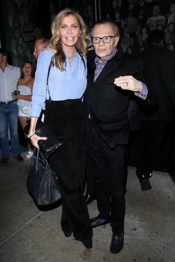 Exclusif - Larry King et sa femme Shawn - Larry King célèbre son anniversaire , 85 ans, au Catch à Los Angeles.