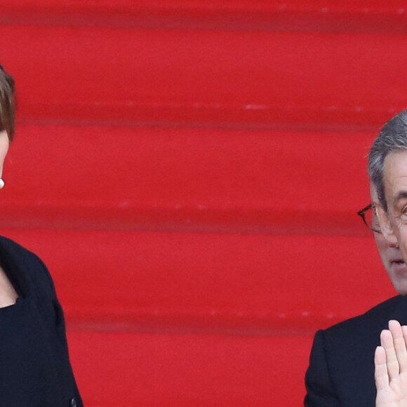 Nicolas Sarkozy et sa femme Carla Bruni - Arrivées en l'église Saint-Sulpice pour les obsèques de l'ancien président de la République Jacques Chirac à Paris. Un service solennel sera présidé par le président de la République. Le 30 septembre 2019 © Dominique Jacovides / Bestimage