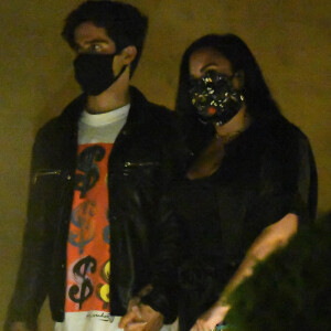 Exclusif - Demi Lovato et son compagnon Max Ehrich quittent le restaurant Nobu à Malibu le 19 juin 2020.