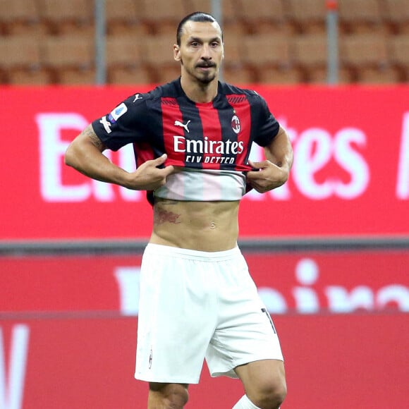 Zlatan Ibrahimovic lors du match AC Milan - Bologne à San Siro. Milan, le 21 septembre 2020.