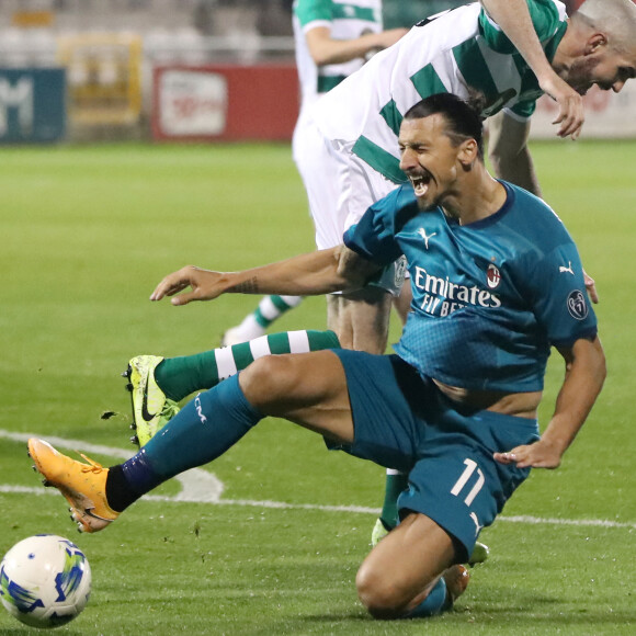Zlatan Ibrahimovic lors du match AC Milan - Shamrock Rovers, le 17 septembre 2020.