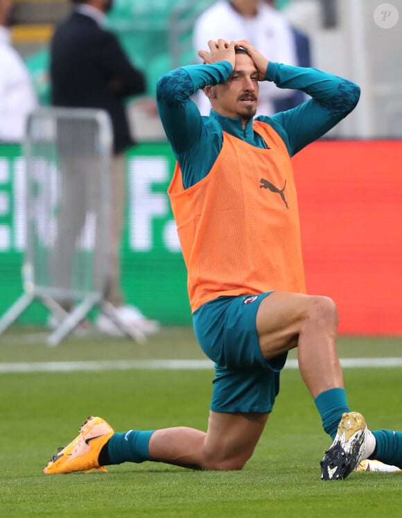 Zlatan Ibrahimovic lors du match AC Milan - Shamrock Rovers, le 17 septembre 2020.