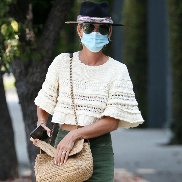 Laeticia Hallyday a retrouvé des amis à West Hollywood le 17 septembre 2020.  