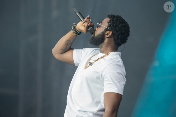 Damso en concert au Main Square Festival à Arras en France, le 4 juillet 2019.