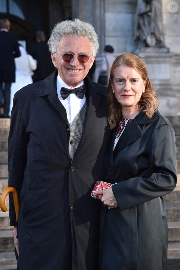 Nelson Monfort et sa femme Dominique arrivent au gala du 350ème anniversaire de l'Opéra Garnier à Paris, France, le 8 mai 2019. © Giancarlo Gorassini/Bestimage
