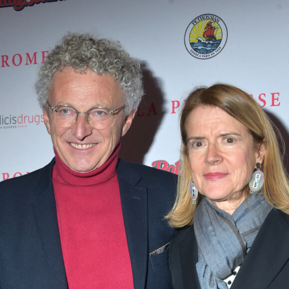 Nelson Monfort et sa femme Dominique - Avant-première du film "La Promesse" au cinéma Publicis sur les Champs-Elysées à Paris le 21 novembre 2017. © Giancarlo Gorassini/Bestimage