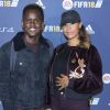 Black M (Black Mesrimes) et sa femme Lia - Lancement du jeu vidéo de football FIFA 18 (FIFA 2018) à l'établissement public de coopération culturelle parisien "CentQuatre" à Paris, France © Pierre Perusseau/Bestimage