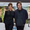 Jalil Lespert et Mélanie Doutey lors de l'avant-première du film "L'enfant rêvé" au cinéma UGC Les Halles à Paris le 1er octobre 2020.