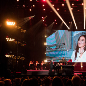 Exclusif - Nagui et Nadine Labaki - Concert "Unis pour le Liban" à l'Olympia à Paris. Le 1er octobre 2020 © Da Silva-Moreau / Bestimage