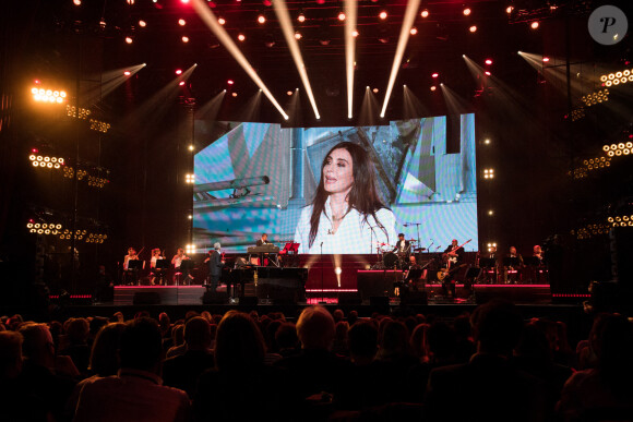 Exclusif - Nagui et Nadine Labaki - Concert "Unis pour le Liban" à l'Olympia à Paris. Le 1er octobre 2020 © Da Silva-Moreau / Bestimage