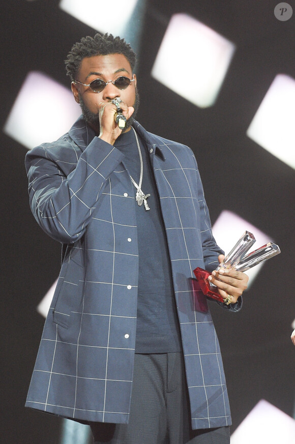 Damso (Album rap : Lithopédion) lors de la cérémonie des 34e Victoires de la Musique à la Seine Musicale, Boulogne Billancourt le 8 février 209. © Coadic Guirec / Bestimage