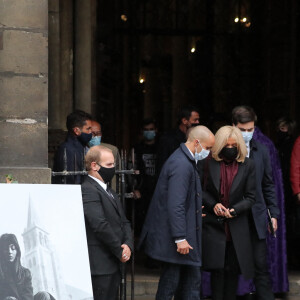 Brigitte Macron - Sorties des obsèques de Juliette Gréco en l'église Saint-Germain-des-Prés. Le 5 octobre 2020 © Jacovides-Moreau / Bestimage 