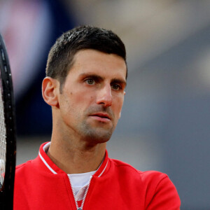 Novak Djokovic lors du tournoi de tennis des Internationaux de Roland Garros à Paris. Le 3 octobre 2020 © Dominique Jacovides / Bestimage