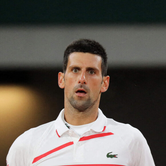Novak Djokovic accède facilement au deuxième tour des internationaux de tennis de Roland Garros à Paris face à Mikael Ymer le 29 septembre 2020. © Dominique Jacovides / Bestimage