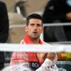 Novak Djokovic accède facilement au deuxième tour des internationaux de tennis de Roland Garros à Paris face à Mikael Ymer le 29 septembre 2020. © Dominique Jacovides / Bestimage