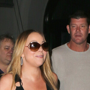 Exclusif - Mariah Carey et James Packer quittent le restaurant Craig à West Hollywood le 7 août 2016. © CPA /Bestimage