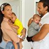 Julie Ricci avec son mari Pierre-Jean Cabrières et ses enfants Gianni et Giovann