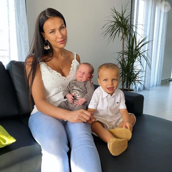 Julie Ricci et ses fils Giovann et Gianni, le 27 juin 2020