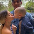 Mélanie Da Cruz avec Anthony Martial et leur fils Swan, le 12 juillet 2020