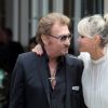 Johnny Hallyday et sa femme Laeticia - Sorties du défilé de mode Haute-Couture automne-hiver 2016/2017 "Christian Dior" à Paris. Le 4 juillet 2016 © CVS-Veeren / Bestimage