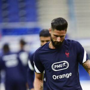 Olivier Giroud, Echauffement des joueurs de l Equipe de France dans un stade de France vide - match a huis clos GIROUD OLIVIER (France) - Ligue des Nations, la France bat la Croatie (4-2) au Stade de France à Paris le 8 septembre 2020. © JB Autissier / Panoramic / Bestimage 