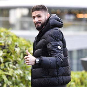 Olivier Giroud - Les joueurs de l'équipe de France se rendent à l'entrainement à Clairefontaine le 11 novembre 2019. © Anthony Bibard/Panoramic/Bestimage