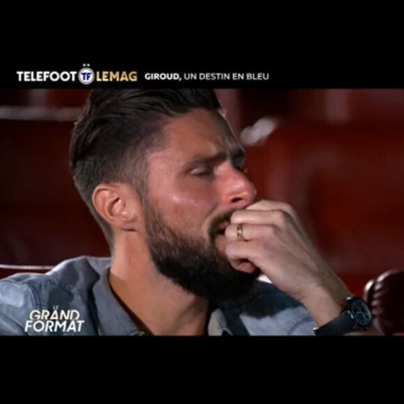 Olivier Giroud en larmes dans Téléfoot sur TF1