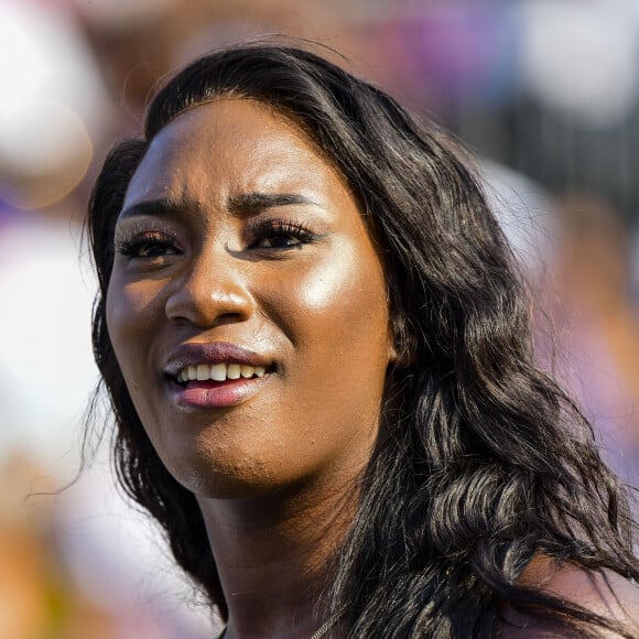 Exclusif - Aya Nakamura, de son vrai nom Aya Danioko - Quai 54 World Streetball Championship sur la pelouse de Reuilly à Paris, France, le 8 juillet 2018. © Pierre Perusseau/Bestimage 